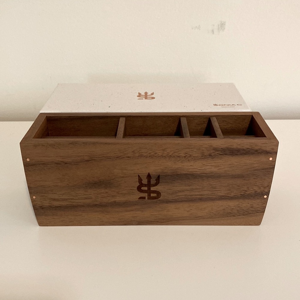 Sonia G Walnut Wooden Makeup Brush Holder